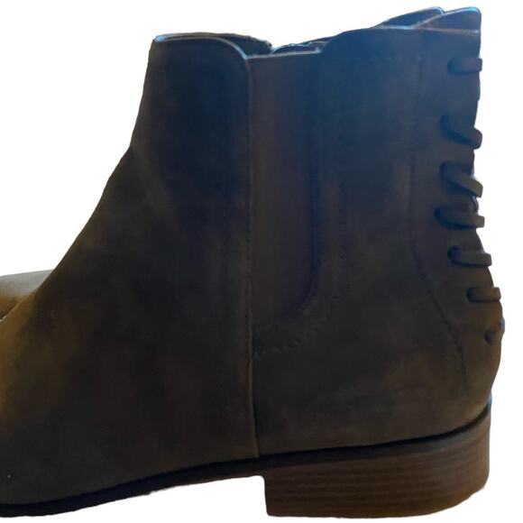 Limelight Dylan Laced Back Booties Women’s Size 11 Gray Ankle Boots 1” Heel - Picture 5 of 12